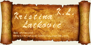 Kristina Latković vizit kartica